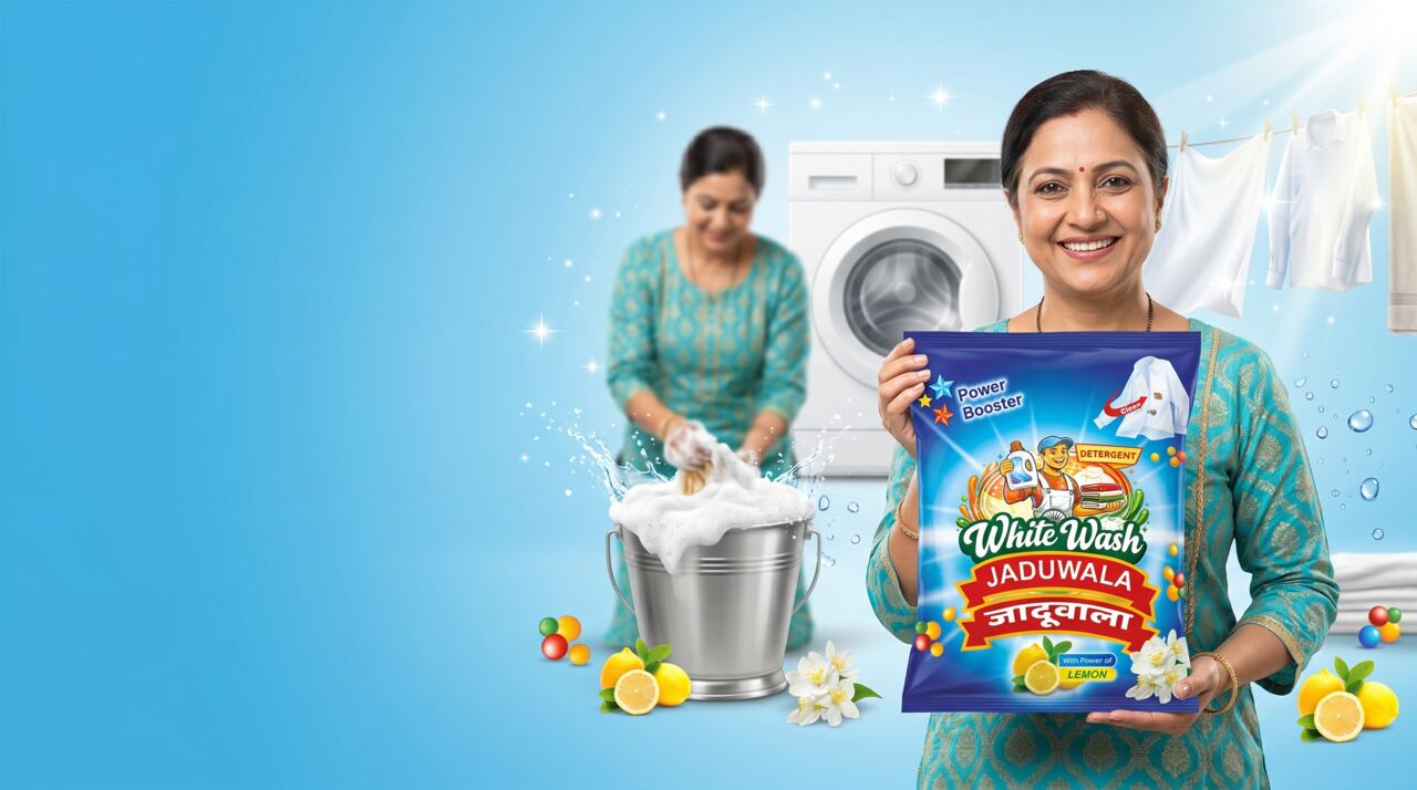 White Wash Jaduwala detergent powder pack